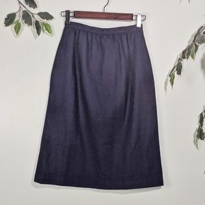5/$18 Vintage Avon Fashions Navy Wool Skirt